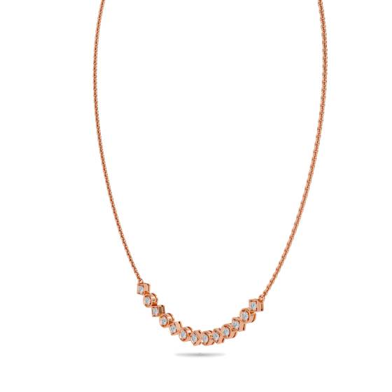 0.45ct Elegant Round Diamond Drop Necklace