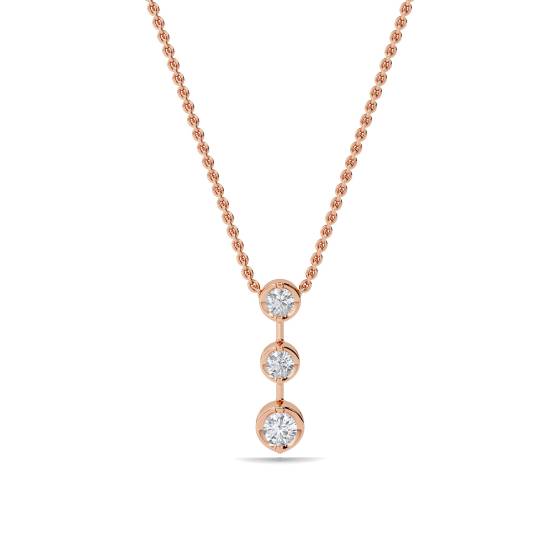 Elegant Round Diamond Trilogy Pendant