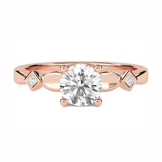 Round and Princess Diamond Designer Ring