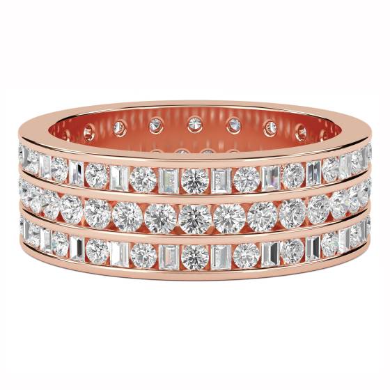 2.00ct Triple Row Diamond Full Eternity and Dress Ring