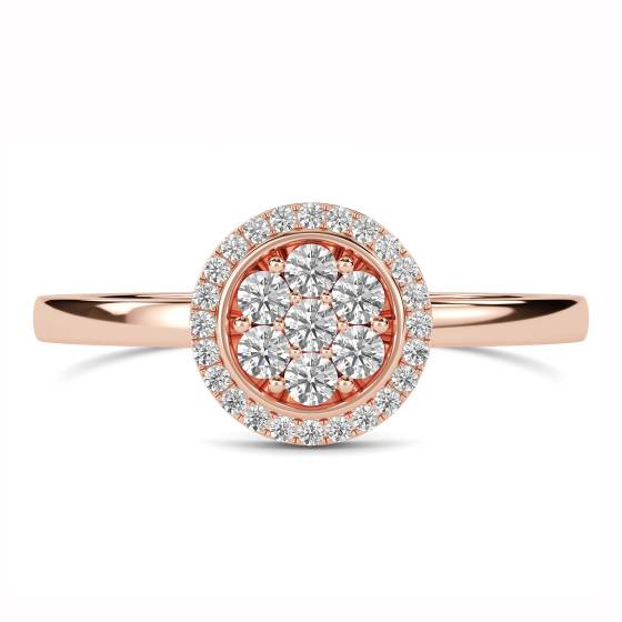 0.50ct Elegant Round Diamond Cluster Ring
