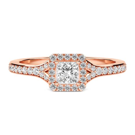 Petite Princess Diamond Halo Ring