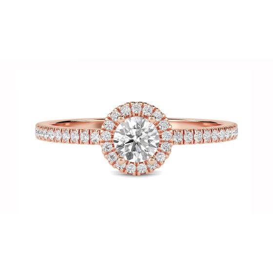 Petite Round Diamond Halo Ring