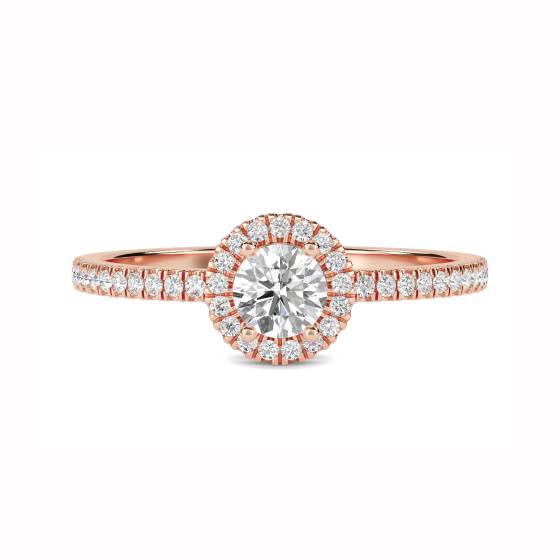 Petite Round Diamond Halo Ring