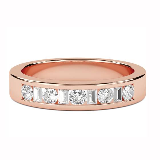 3.5mm Round/Baguette Diamond Eternity Ring