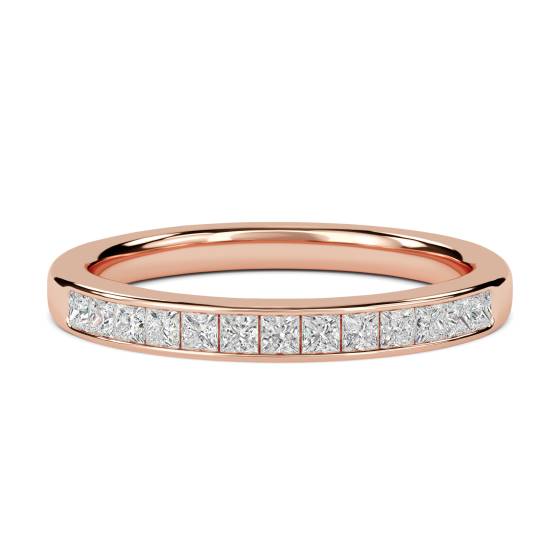 0.25ct VS/F-G Princess Cut Half Eternity Ring