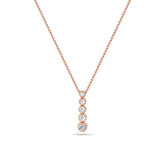 Classic Round Diamond Journey Pendant