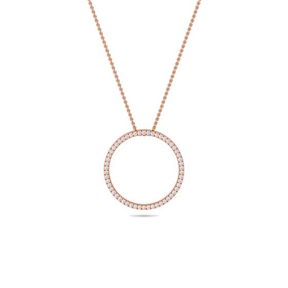 0.50ct Pave Set Round Diamond Designer Pendant