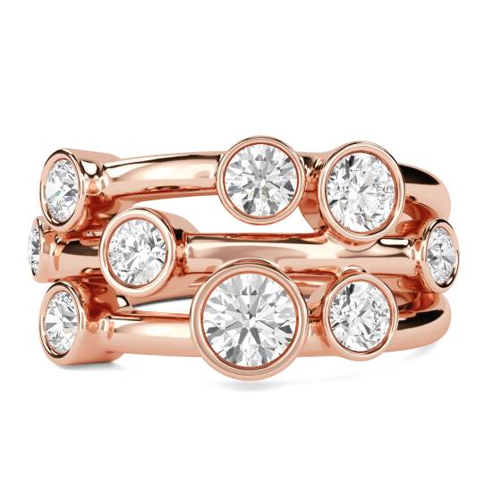 1.50ct Round Diamond Bezel Set Dress Ring