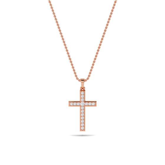 0.50ct Classic Round Diamond Cross Pendant