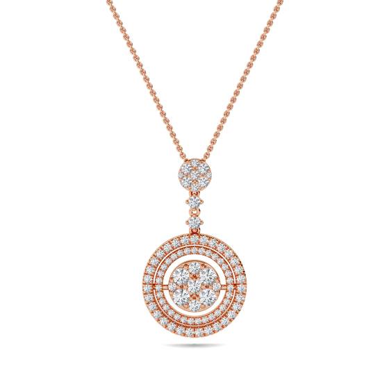 Movable Round Diamond Designer Pendant