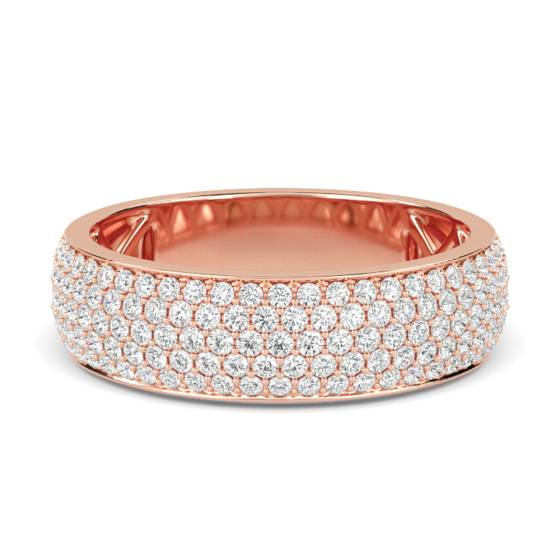 1.00ct Elegant Round Diamond Multi Row Dress Ring