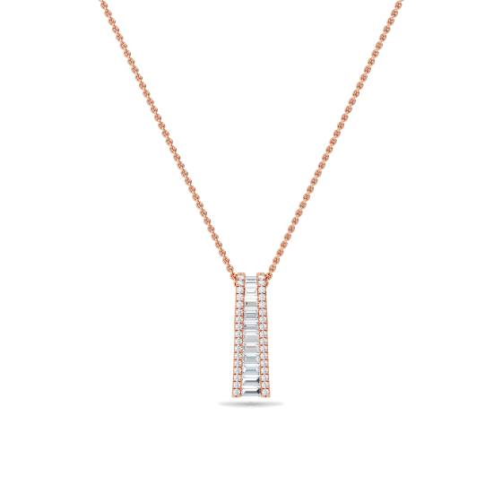 Classic Round Diamond Journey Pendant