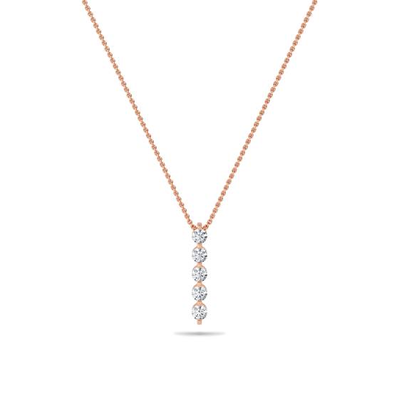 Round Diamond 5 Stone Pendant