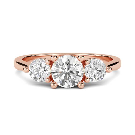 Classic Round Diamond Trilogy Ring