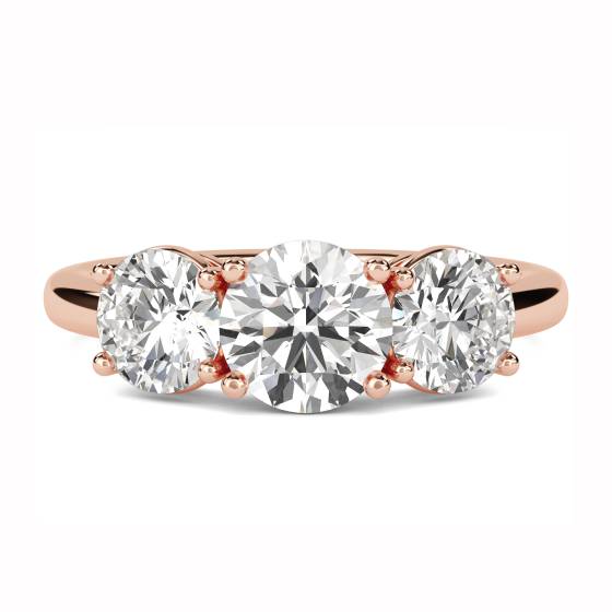 Traditional Round Diamond Trilogy Ring