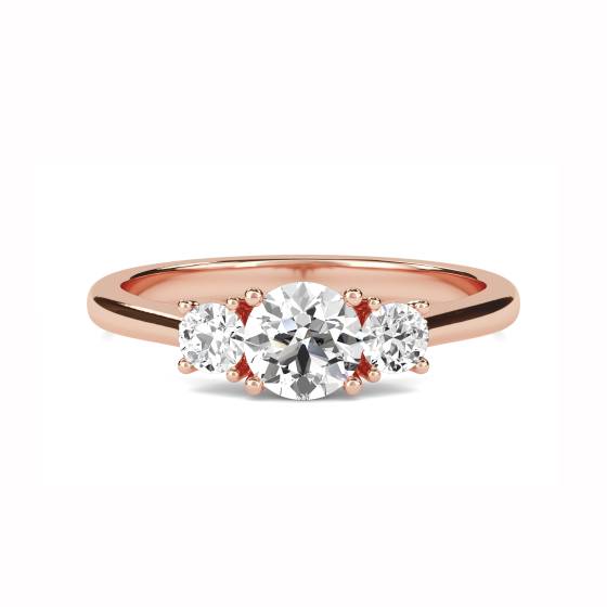 Lavish Round Diamond Trilogy Ring