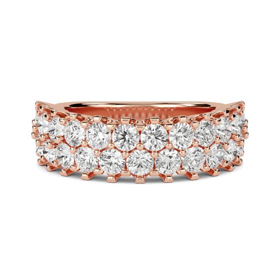 Two Row Round Diamond Eternity Ring