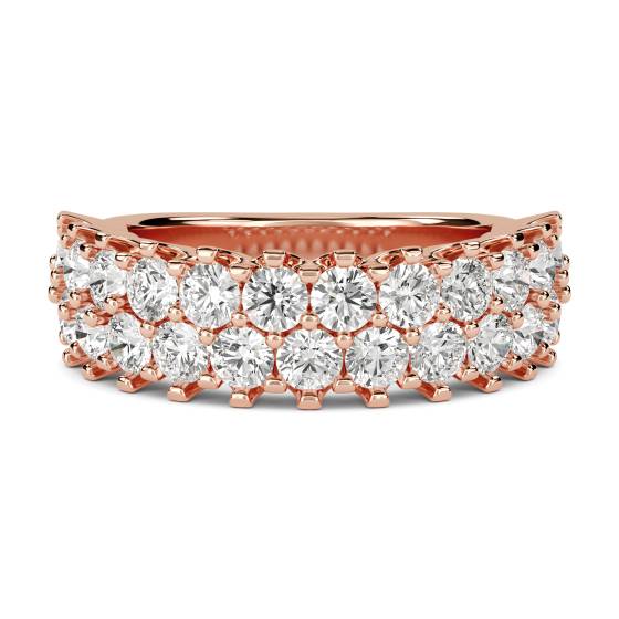 Two Row Round Diamond Eternity Ring