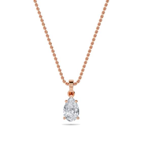 Pear Diamond Solitaire Pendant