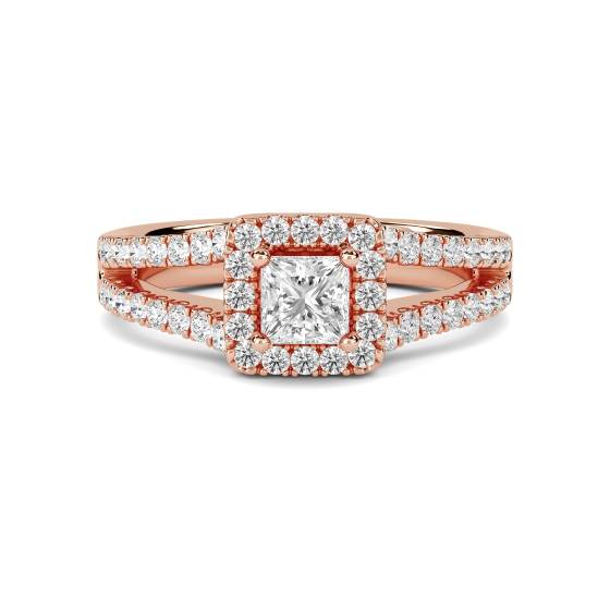 Diamond Shoulder Set Ring With Matching Band