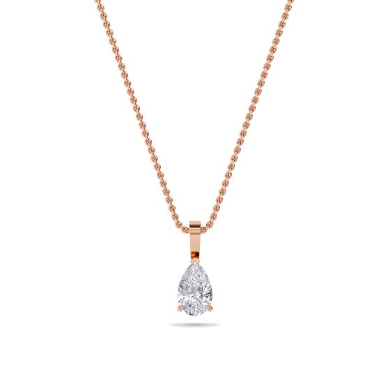 Pear Diamond Solitaire Pendant