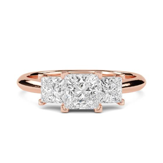 Classic Princess Diamond Trilogy Ring