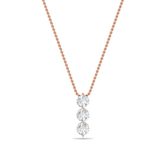 Modern Round Diamond Trilogy Pendant