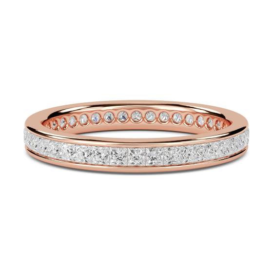 3mm Elegant Princess Diamond Full Eternity Ring