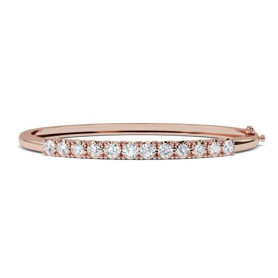 Elegant Round Diamond Set Bangle