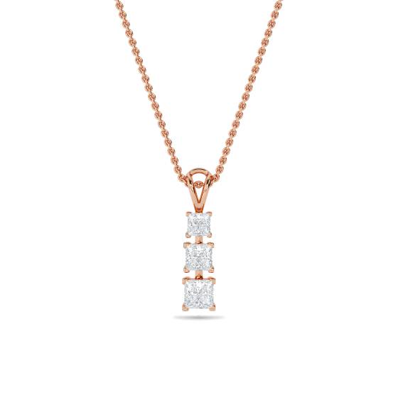 Modern Princess Diamond Trilogy Pendant