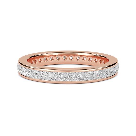 Channel Set Princess Eternity Diamond Ring
