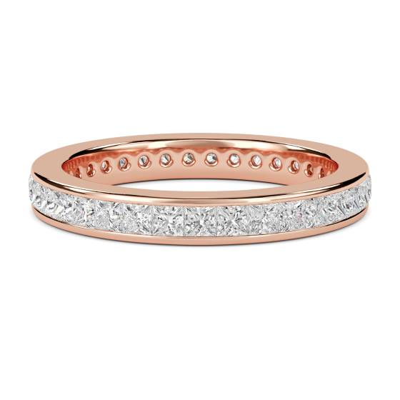 Channel Set Princess Eternity Diamond Ring