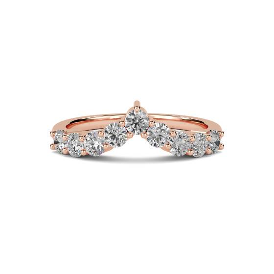 Classic Round Diamond Wishbone Eternity Ring