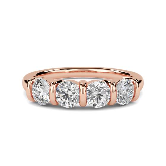 Classic Four Stone Round Diamond Eternity Ring