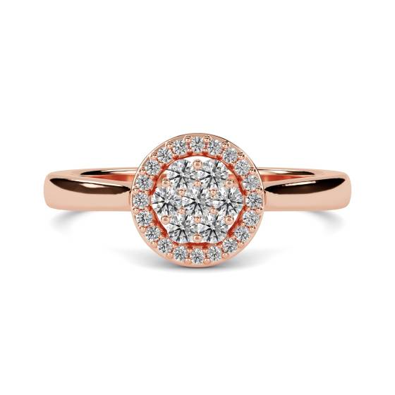 0.25ct Elegant Round Diamond Cluster Ring