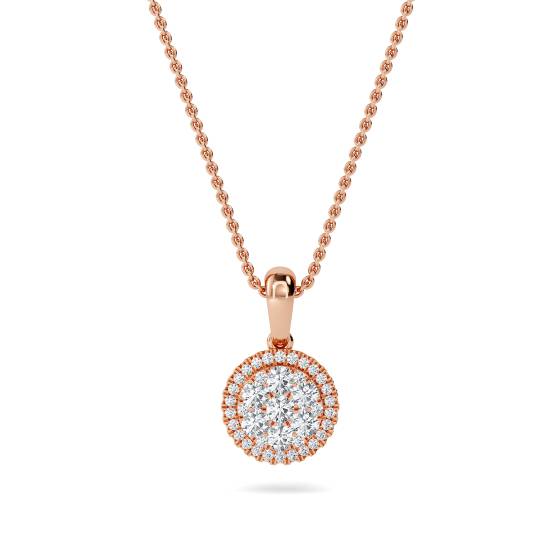 Round Diamond Cluster Pendant