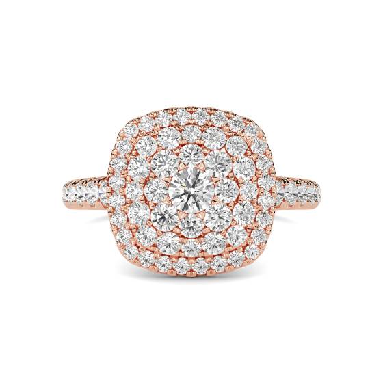 Round Diamond Cluster Ring