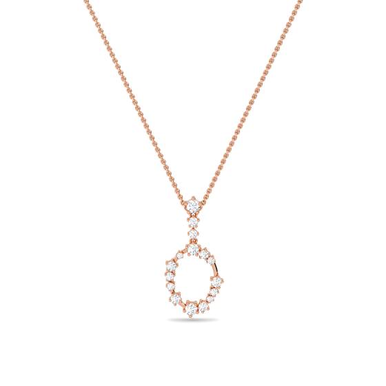 Effervescent Oval Silhouette Pendant and Chain