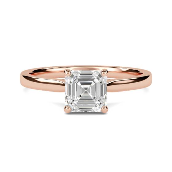 Asscher Diamond Engagement Ring