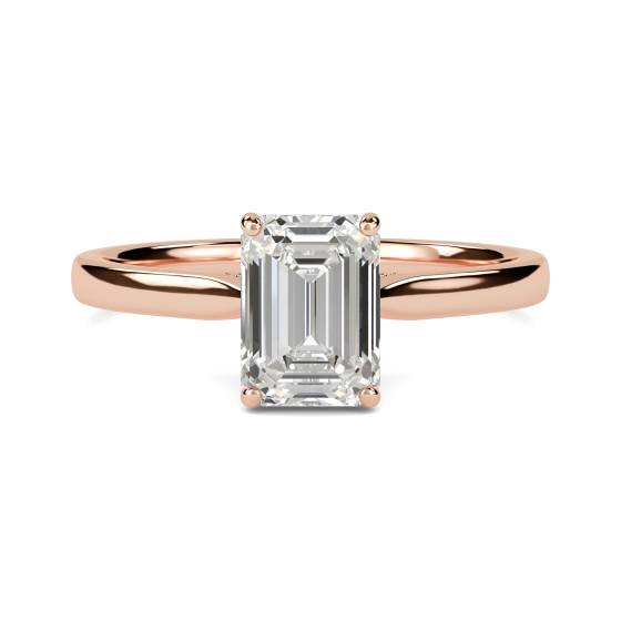 Emerald Diamond Engagement Ring