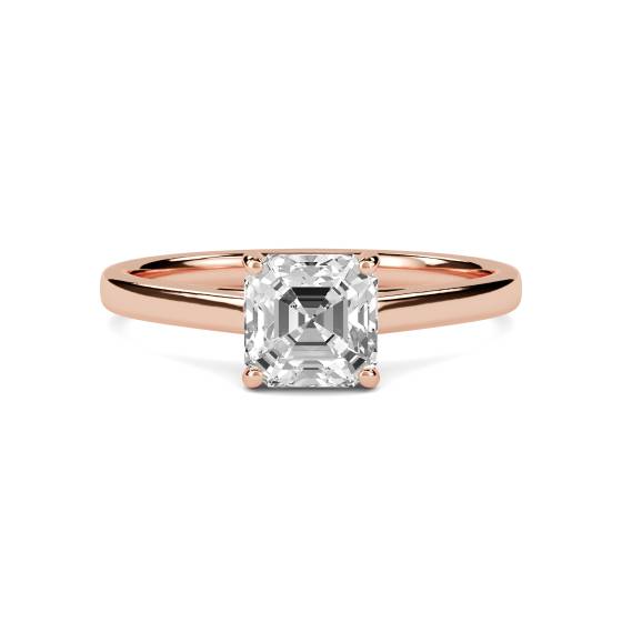 Asscher Diamond Engagement Ring