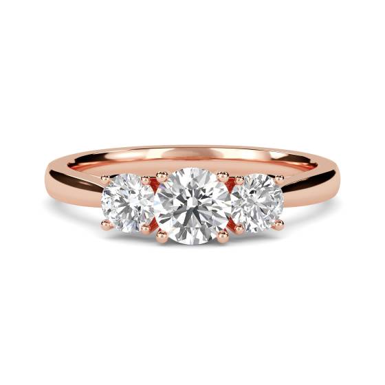 Elegant Round Diamond Trilogy Ring