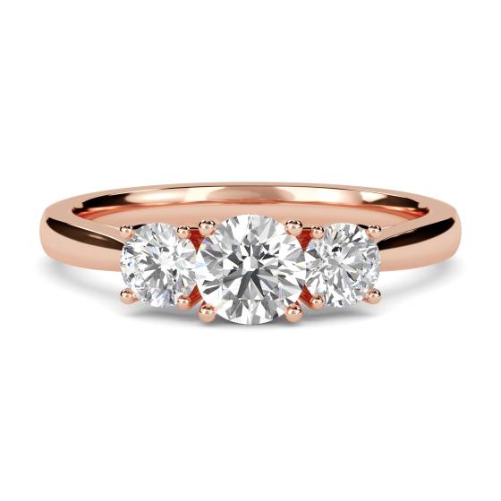 Elegant Round Diamond Trilogy Ring