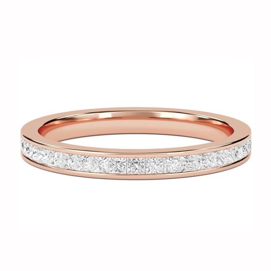 0.35ct VS/F-G Princess Diamond Cut Wedding Ring