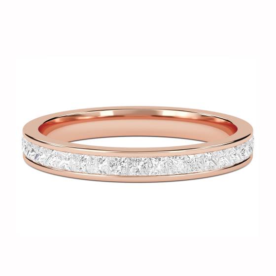 0.75ct VS/F-G Princess Diamond Cut Wedding Ring