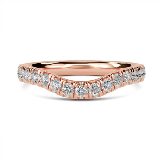 2.5mm VS/F-G Round Diamond Shaped Wedding Ring