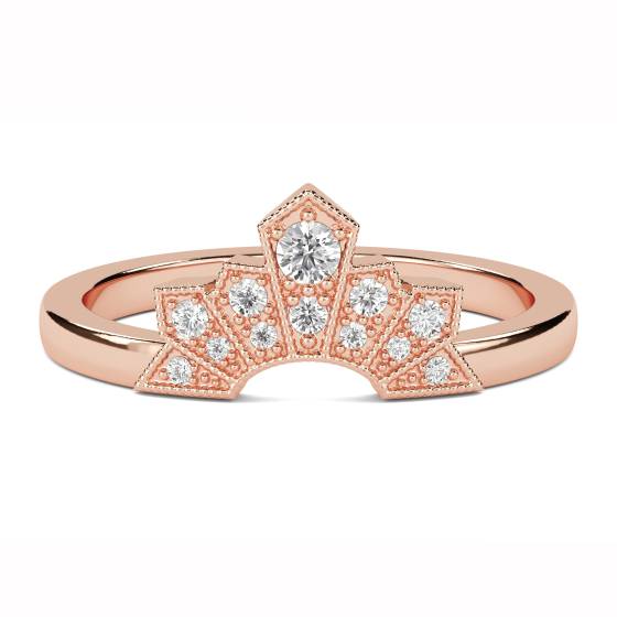 0.10ct VS/F-G Round Diamond Shaped Wedding Ring