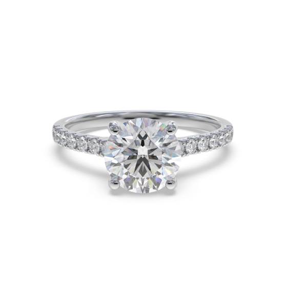Shoulder Set Diamond Engagement Ring
