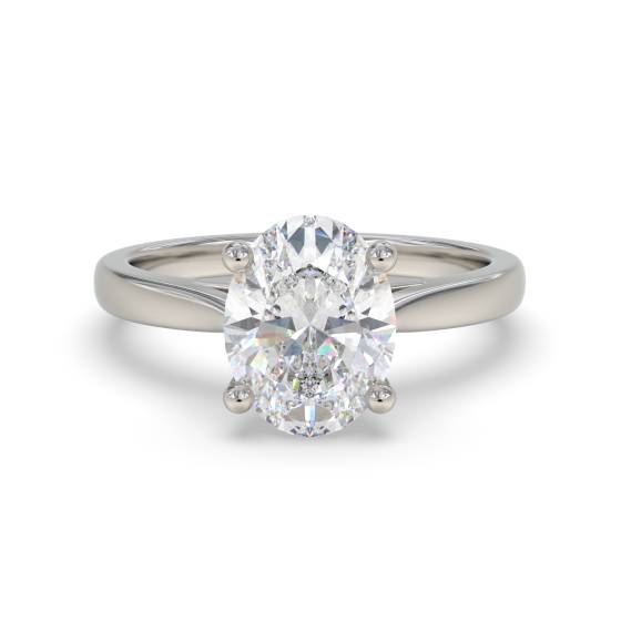Radiant Diamond Shoulder Set Ring